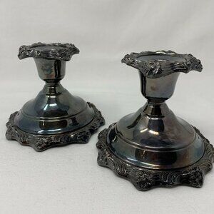 Vintage Sheridan Silver Candle Holders (set of 2)